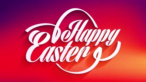 Happy easter sign pattern for postcard or gift wrapping paper with white Stock Footage 130928449