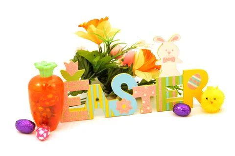 Happy Easter Signage Stock Photos