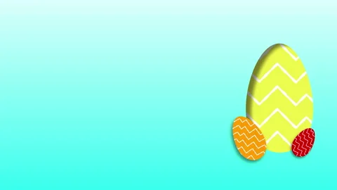 Happy Easter, Simple wallpaper with eggs, 4k animation loop Stock Footage 232527766