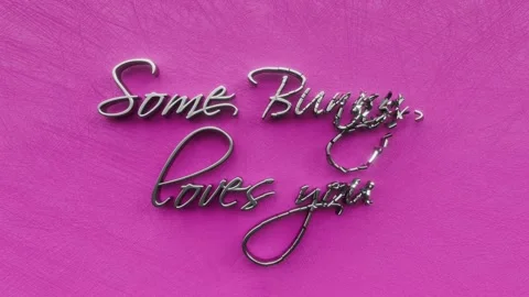 Happy Easter, Some Bunny Loves You text inscription, spring holiday Stock Footage 166389242