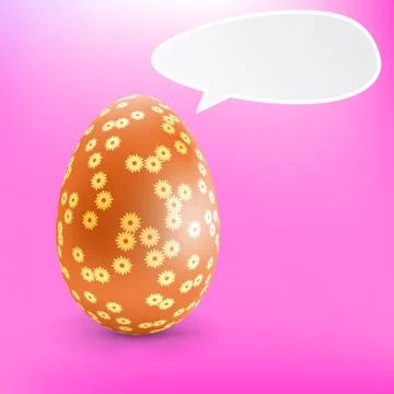 Happy Easter speech bubble.  + EPS8 Stock Illustration