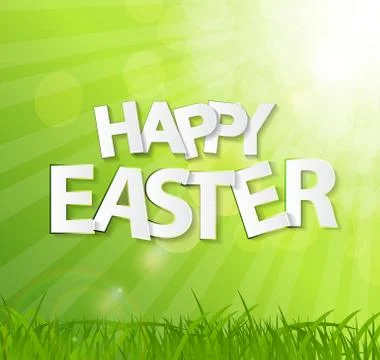 Happy Easter Spring Background Vector Illustration 스톡 일러스트