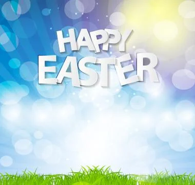 Happy Easter Spring Background Vector Illustration 스톡 일러스트
