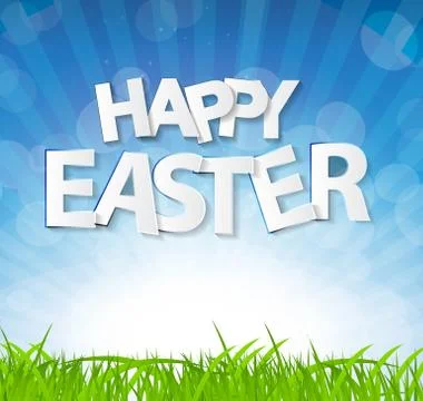Happy Easter Spring Background Vector Illustration Ilustración de archivo