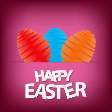 Happy Easter Spring Background Vector Illustration 스톡 일러스트