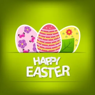 Happy Easter Spring Background Vector Illustration Stockillustratie