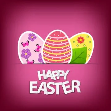 Happy Easter Spring Background Vector Illustration Ilustración de archivo