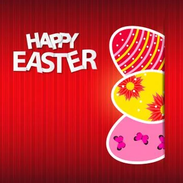 Happy Easter Spring Background Vector Illustration 스톡 일러스트