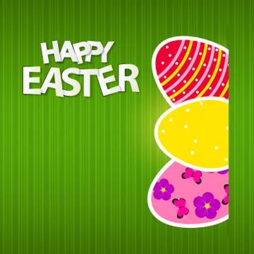 Happy Easter Spring Background Vector Illustration 스톡 일러스트