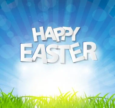 Happy Easter Spring Background Vector Illustration Stock Illustration
