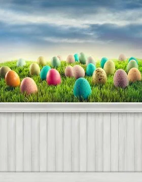 Happy Easter Spring background/backdrop Stockfoto's