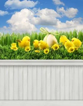 Happy Easter Spring background/backdrop Stockfoto's
