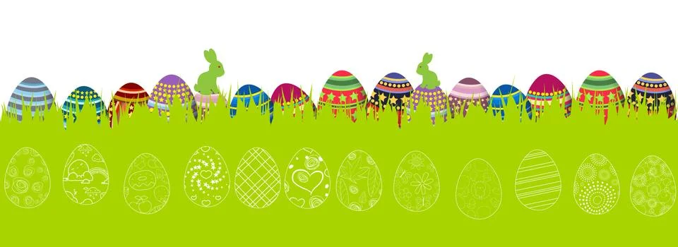 Happy easter. Spring banner Illustrazione stock