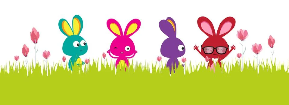 Happy easter. Spring banner Stock Illustration