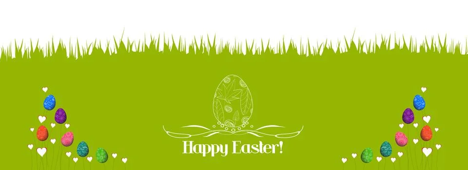 Happy easter. Spring banner Illustrazione stock