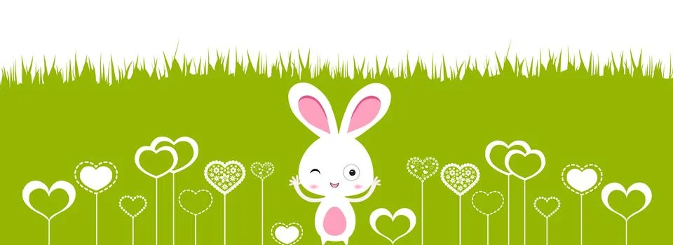 Happy easter. Spring banner Stock Illustration