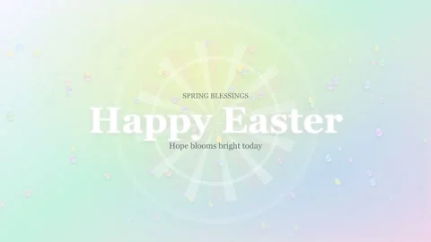 Happy Easter spring blessings animated pastel background Stock Footage 335945036
