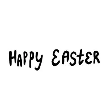 Happy easter spring graphic elements,vector set. Lettering, egg, branch Stock Illustration