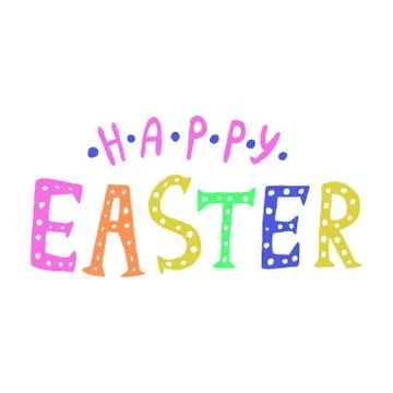 Happy easter spring graphic elements,vector set. Lettering, egg, branch イラスト素材