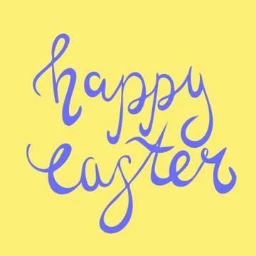 Happy easter spring graphic elements,vector set. Lettering, egg, branch イラスト素材