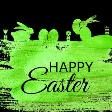 Happy Easter Spring Holiday Background Illustration Ilustración de archivo