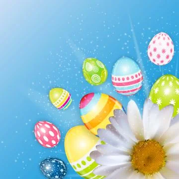 Happy Easter Spring Holiday Background Illustration Illustrazione stock