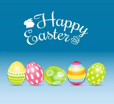 Happy Easter Spring Holiday Background Illustration Stockillustratie