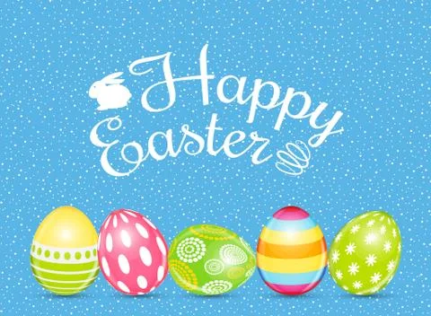 Happy Easter Spring Holiday Background Illustration 스톡 일러스트