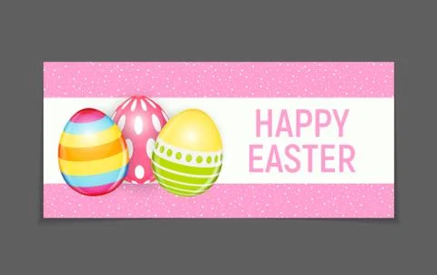 Happy Easter Spring Holiday Background Illustration Illustrazione stock