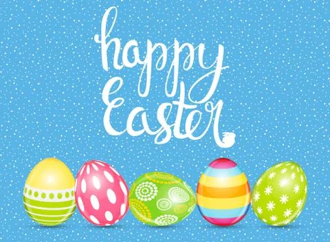 Happy Easter Spring Holiday Background Illustration Stockillustratie