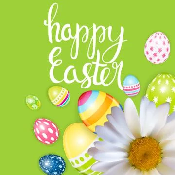 Happy Easter Spring Holiday Background Illustration Stock Illustration