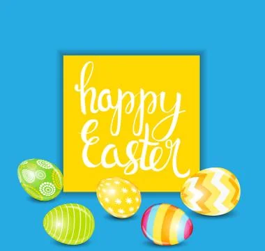 Happy Easter Spring Holiday Background Illustration Ilustración de archivo