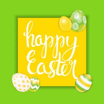 Happy Easter Spring Holiday Background Illustration Stock Illustration