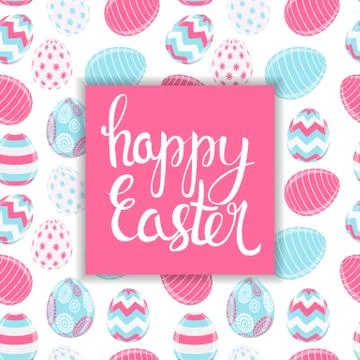 Happy Easter Spring Holiday Background Illustration Illustrazione stock