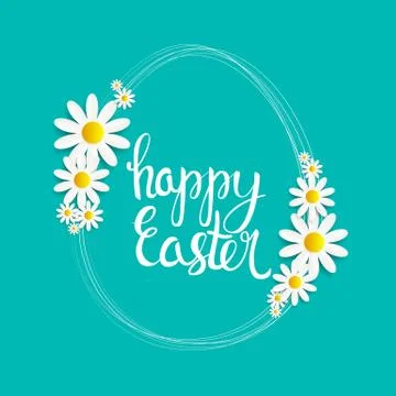 Happy Easter Spring Holiday Background Illustration 스톡 일러스트
