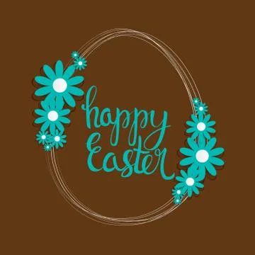 Happy Easter Spring Holiday Background Illustration Illustrazione stock
