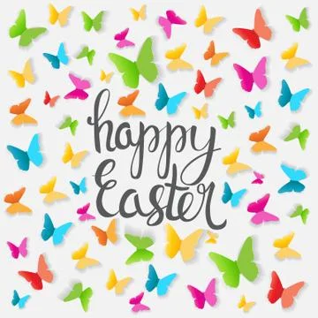 Happy Easter Spring Holiday Background Illustration Stock Illustration