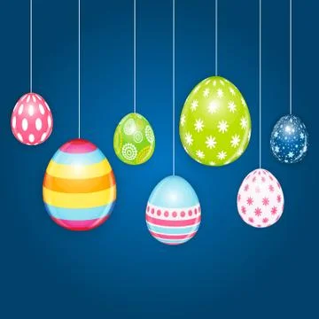 Happy Easter Spring Holiday Background Illustration 스톡 일러스트