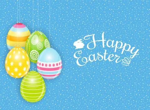 Happy Easter Spring Holiday Background Illustration 스톡 일러스트