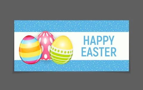 Happy Easter Spring Holiday Background Illustration Stockillustratie