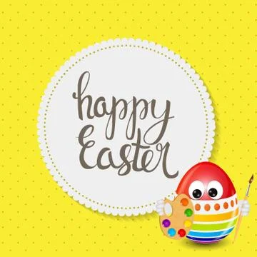 Happy Easter Spring Holiday Background Illustration Ilustración de archivo