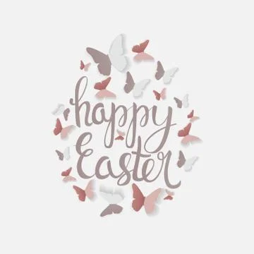 Happy Easter Spring Holiday Background Illustration Ilustración de archivo