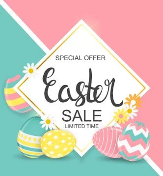 Happy Easter Spring Holiday Background  Illustration イラスト素材