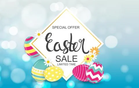 Happy Easter Spring Holiday Background  Illustration Stock Illustration