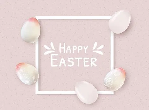 Happy Easter Spring Holiday Background Illustration Stock Illustration