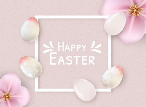 Happy Easter Spring Holiday Background Illustration Illustrazione stock