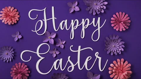 Happy Easter stop motion design Stock Footage 170398906