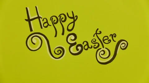 Happy Easter Stop motion Stock Footage 61018455