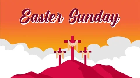 Happy Easter Sunday to all Christians Stock Footage 317798732
