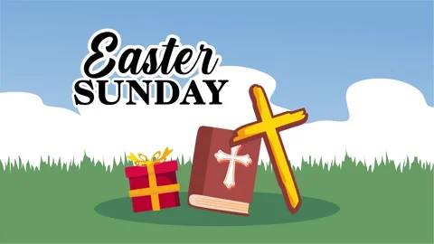 Happy Easter Sunday to all Christians Video stock 321663837